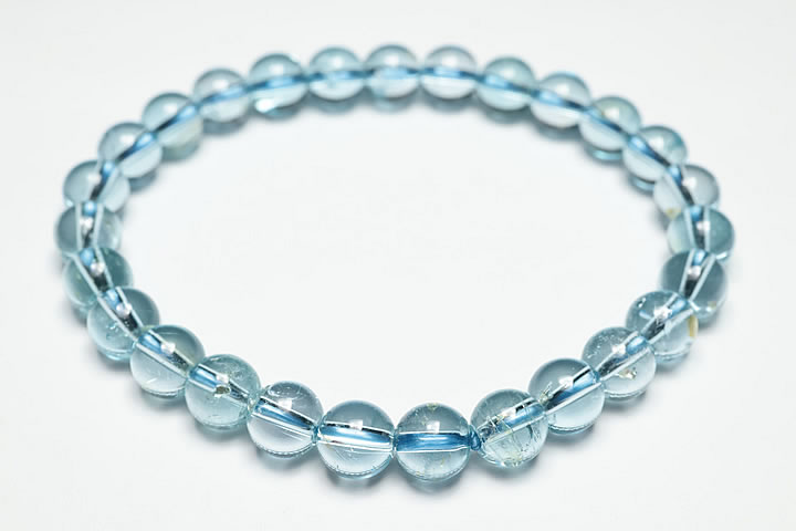 6.5mmブルートパーズブレスジュエリーグレードブレスレット