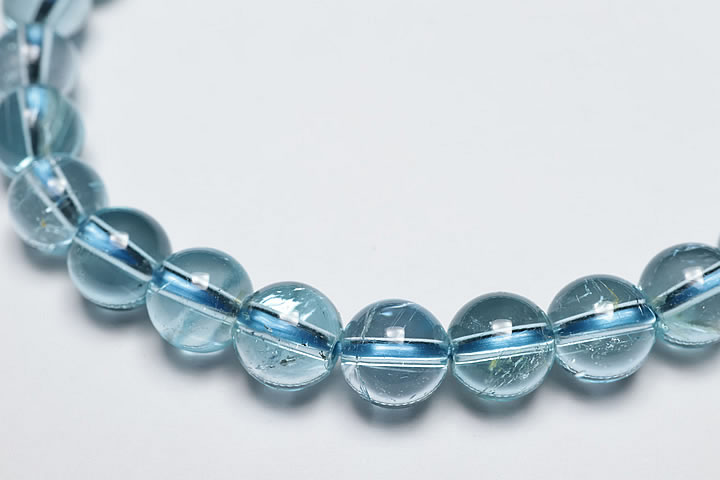 6.5mmブルートパーズブレスジュエリーグレードブレスレット