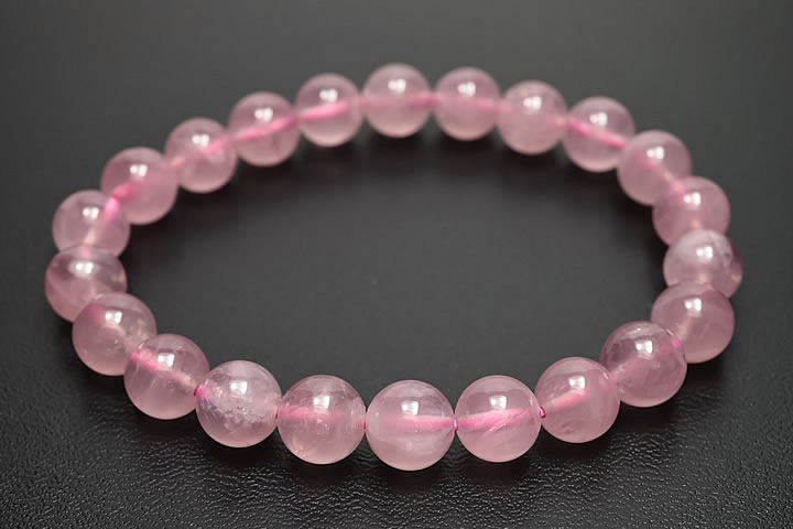 8mmディープカラーマダガスカルローズブレスレット トップグレード