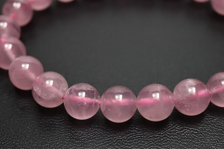 8mmディープカラーマダガスカルローズブレスレット トップグレード