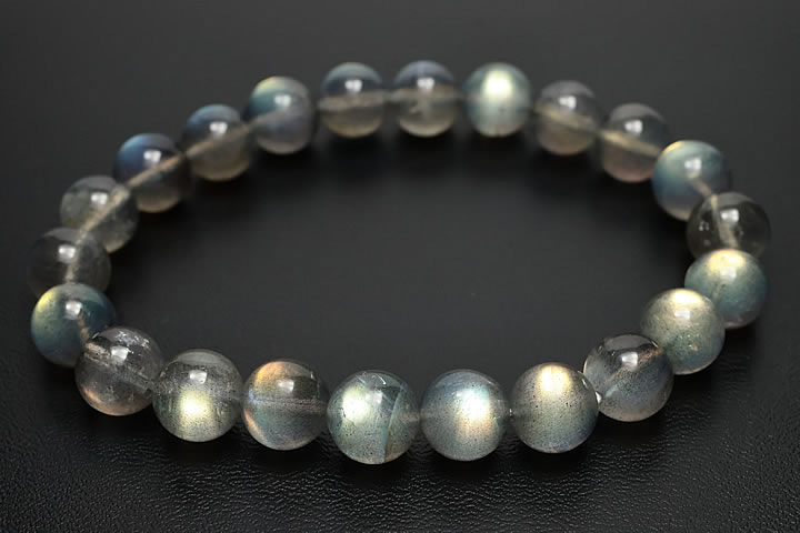 9mm6A宝石質ラブラドライトブレスレット