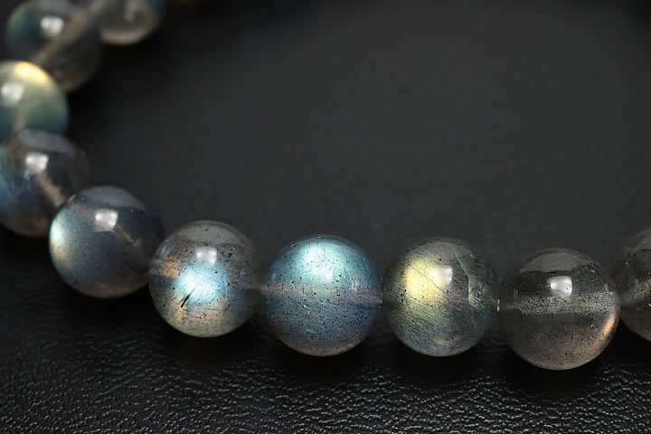 9mm6A宝石質ラブラドライトブレスレット