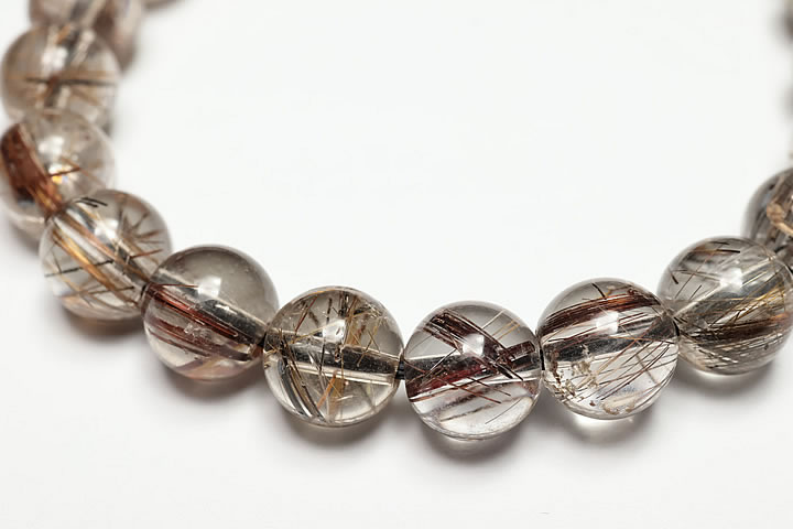 最高級品5A　8mmタイガーアイルチル(虎ルチル)ブレスレット