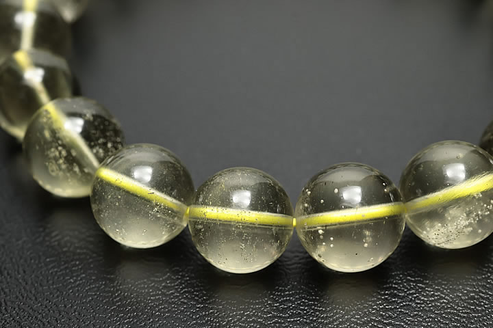 10.5mmリビアグラス(リビアングラス)ブレスレット　ファイナルグレード++　エジプト産 鑑別書付