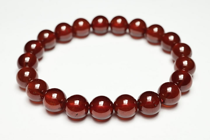 9mmオレンジグロッシュラーガーネットブレスレット　5Aグレード
