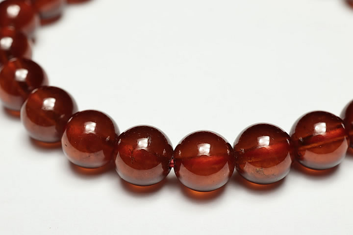 8mmオレンジグロッシュラーガーネットブレスレット　5Aグレード