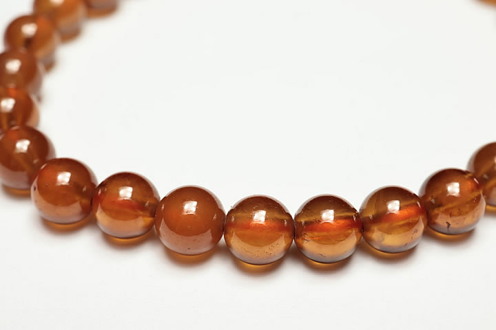 6.5mmオレンジグロッシュラーガーネットブレスレット　5Aグレード