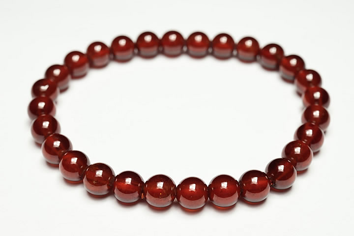 6.5mmオレンジグロッシュラーガーネットブレスレット　5Aグレード