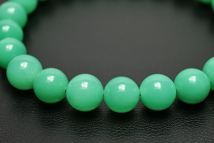 8mmクリソプレーズブレスレット　プレミアムグレード