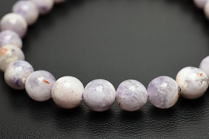 7mmカルセドニー化ティファニーストーンブレスレット ジェムグレード アメリカ ユタ州産