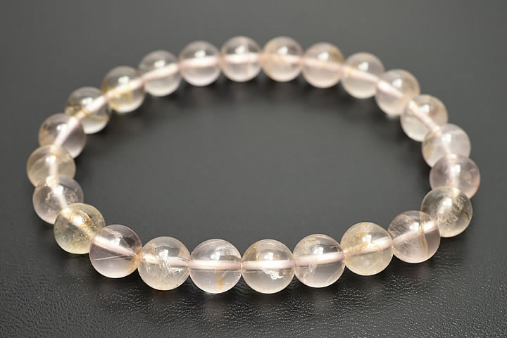 7.5mmゴールデンオーラローズクォーツブレス ディープカラーファイナルグレード　マダガスカル産