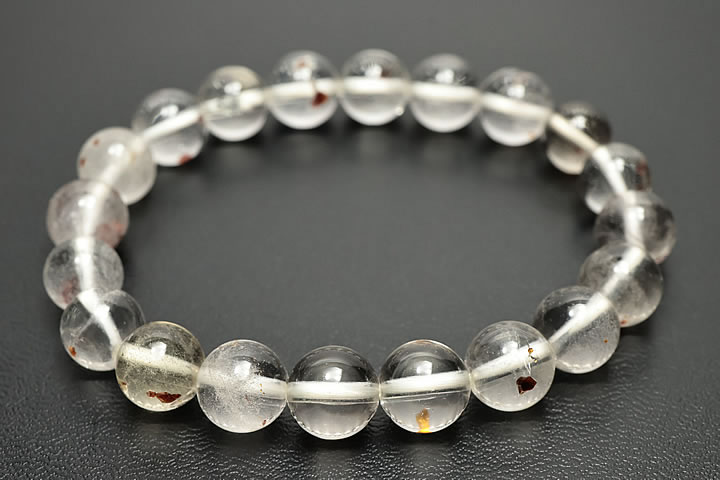 8.5mmガーネットインクォーツブレス3A