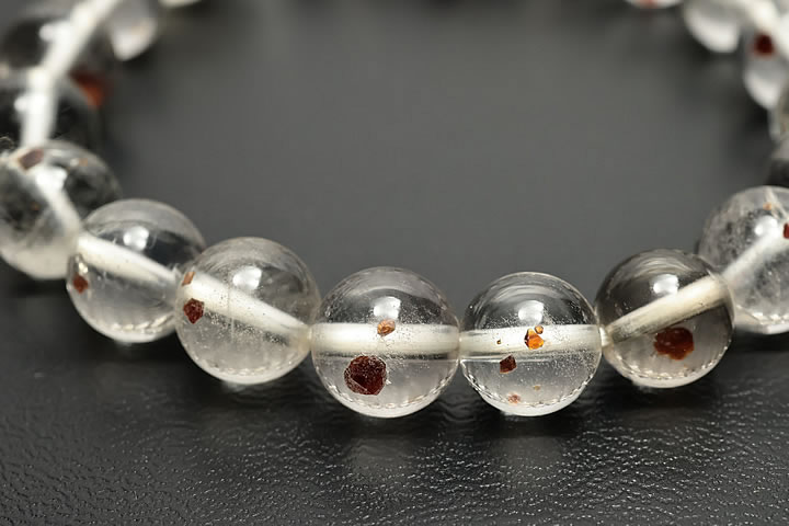 8.5mmガーネットインクォーツブレス3A
