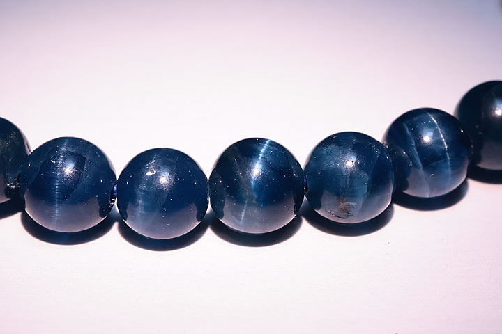 6mmブルーアパタイトキャッツアイブレスレット ファイナルグレード++ ブラジル産