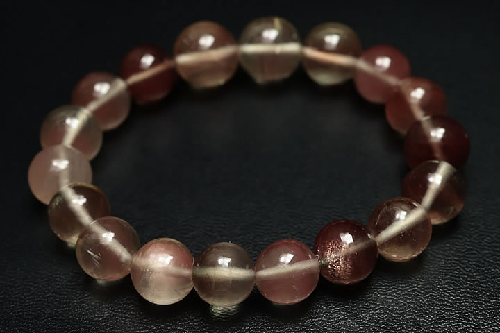 9.5〜12.5mmオレゴンサンストーンブレスレット　ファイナルグレード　アメリカオレゴン州産