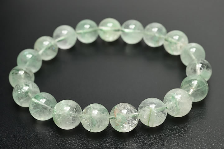 10.5mmグリーンファントムブレスレット マダガスカル産