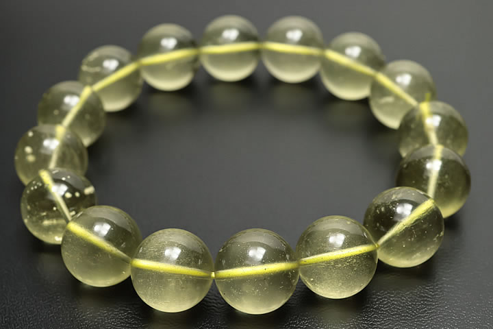 13.5mmリビアグラス(リビアングラス)ブレスレット　ファイナルグレード++　エジプト産 鑑別書付