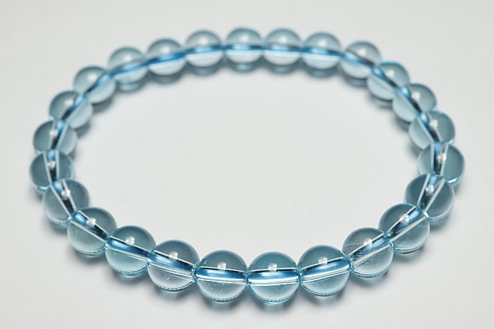 7mmブルートパーズブレスジュエリーグレードブレスレット