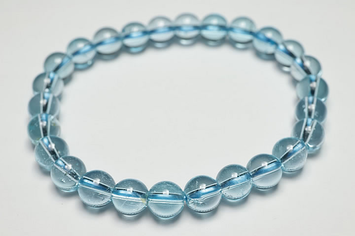 7mmブルートパーズブレスジュエリーグレードブレスレット