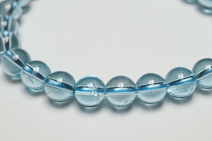 7mmブルートパーズブレスジュエリーグレードブレスレット