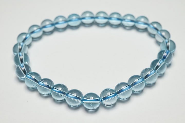 6.5mmブルートパーズブレスジュエリーグレードブレスレット