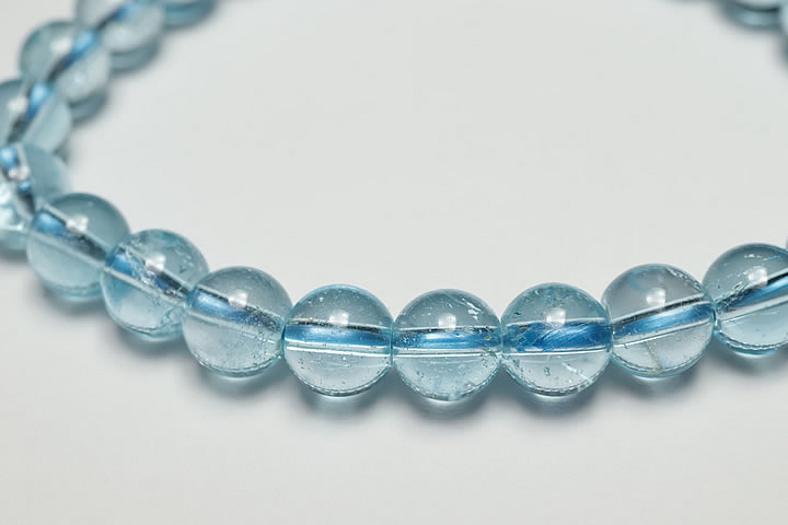 6.5mmブルートパーズブレスジュエリーグレードブレスレット