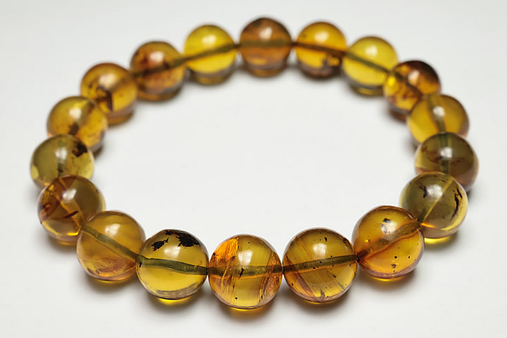 11.5mm5Aブルーアンバーブレスレット