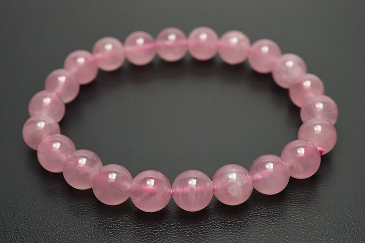 8mmディープカラーマダガスカルローズブレスレット トップグレード