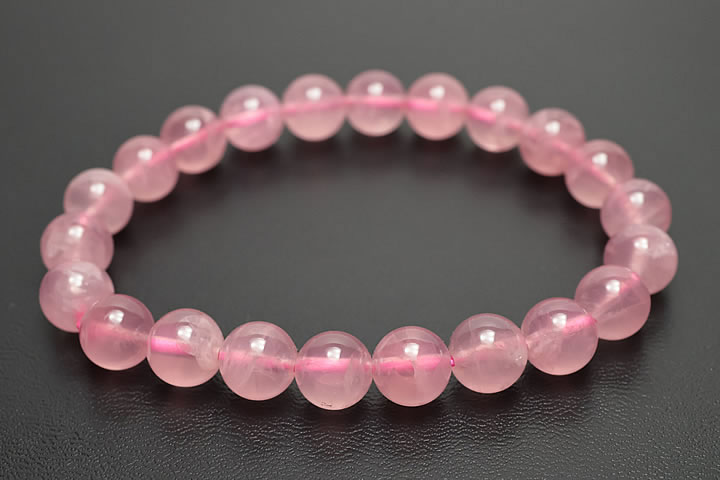 8mmディープカラーマダガスカルローズブレスレット トップグレード