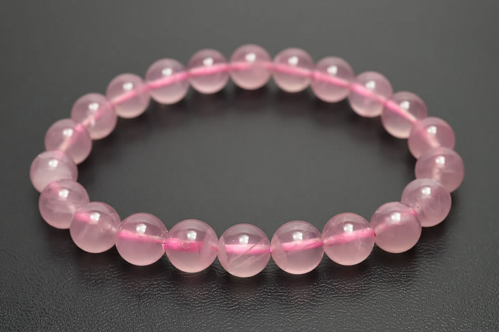 8mmディープカラーマダガスカルローズブレスレット トップグレード