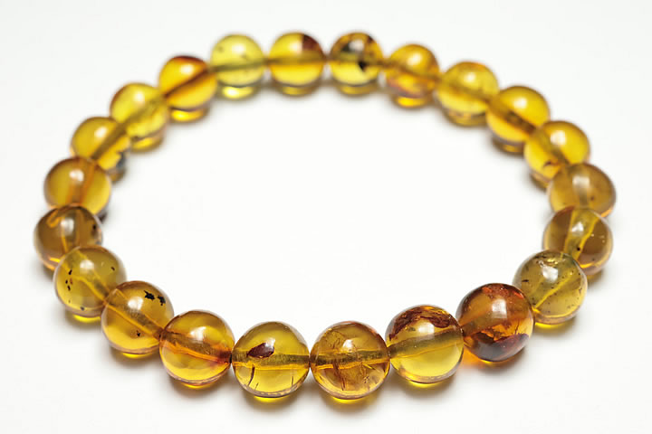 9mm5Aブルーアンバーブレスレット