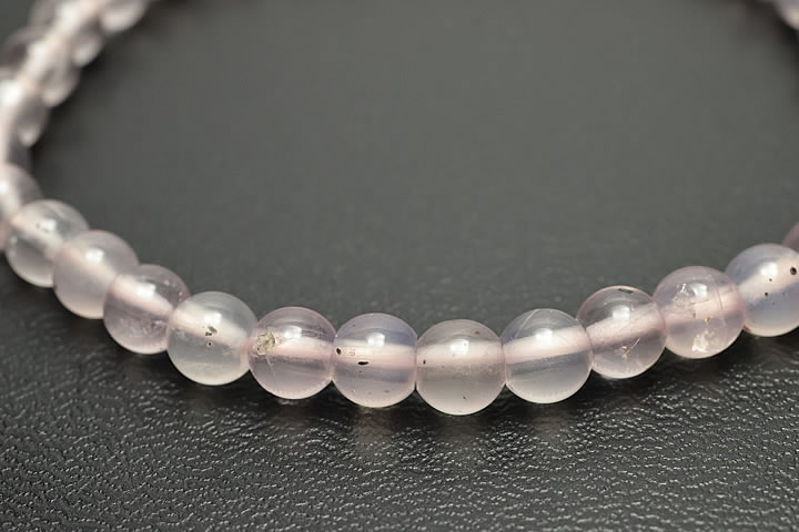 5mmパイライトインローズクォーツブレス ディープカラーファイナルグレード　マダガスカル産