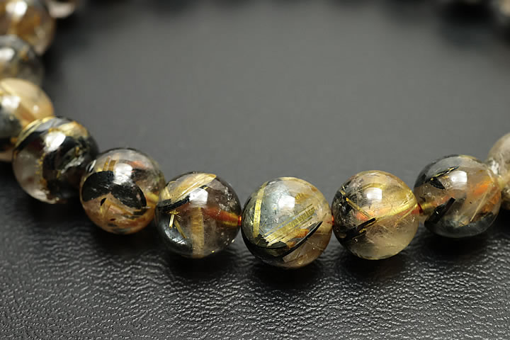 8.5mm太陽ルチルブレスレット　ファイナルグレード