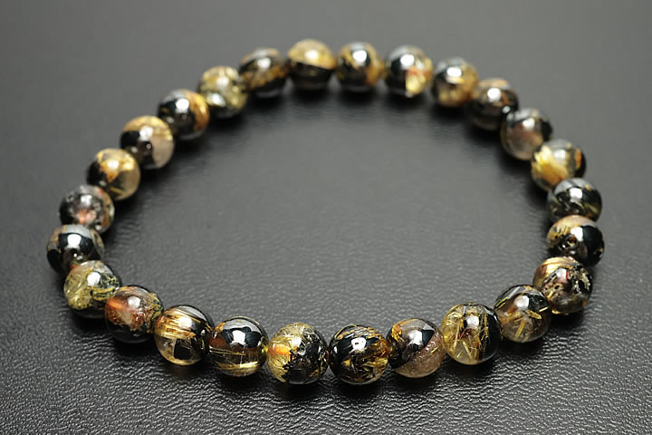 7mm太陽ルチルブレスレット ファイナルグレード