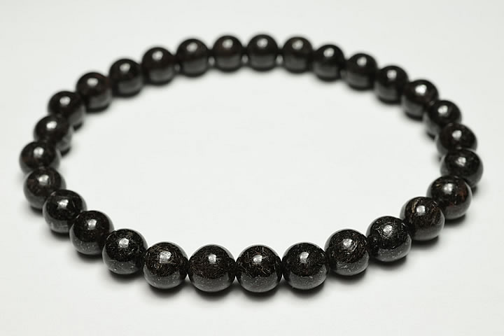 6.5mmリアルブラックルチルブレスレット ファイナルグレード++++