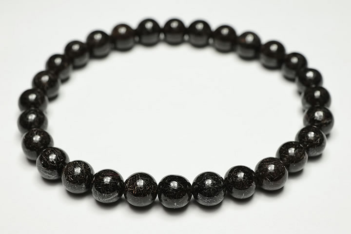 6.5mmリアルブラックルチルブレスレット ファイナルグレード++++