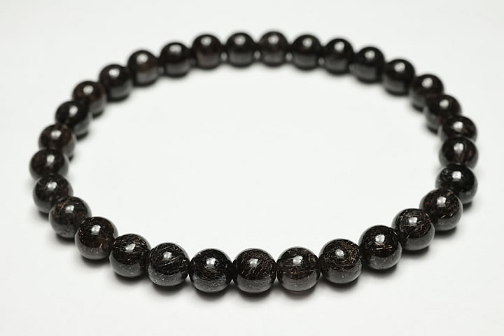 6.5mmリアルブラックルチルブレスレット ファイナルグレード++++