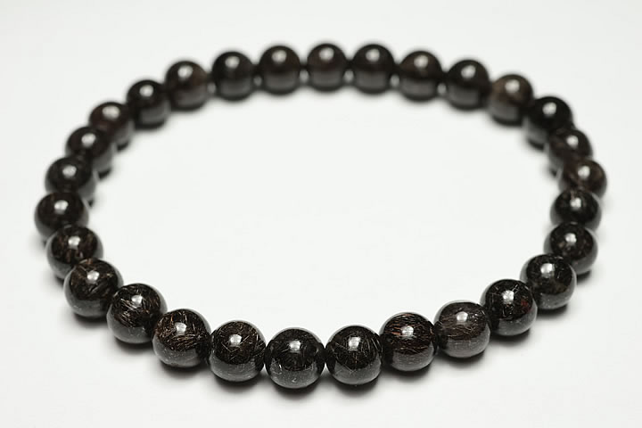 6.5mmリアルブラックルチルブレスレット ファイナルグレード++++