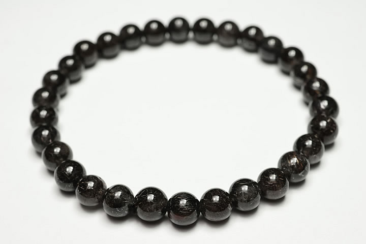 6.5mmリアルブラックルチルブレスレット ファイナルグレード++++