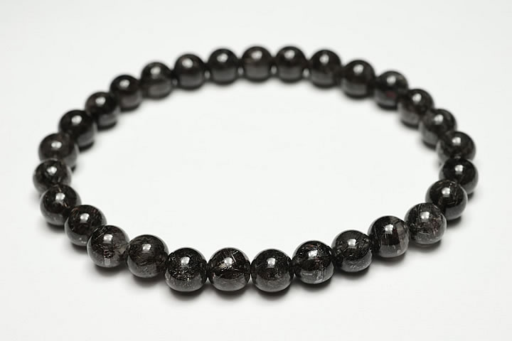 6.5mmリアルブラックルチルブレスレット ファイナルグレード++++