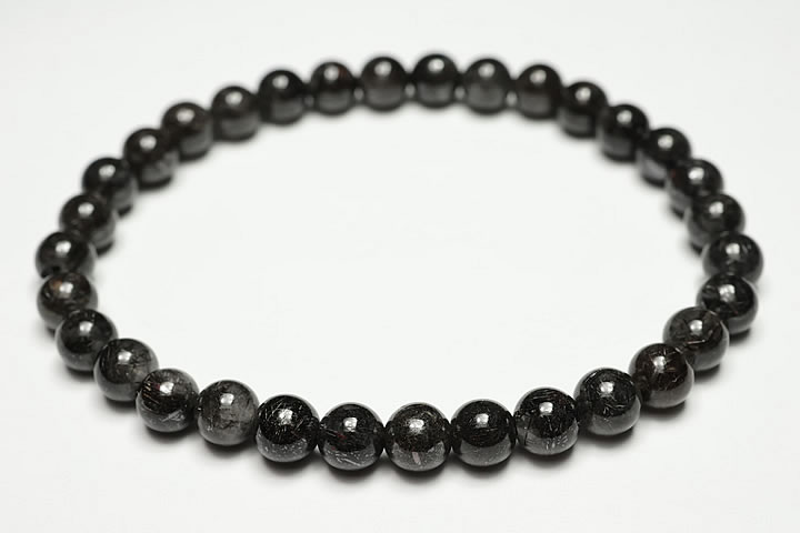 6mmリアルブラックルチルブレスレット ファイナルグレード++++