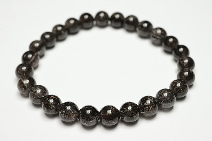 6.5mmリアルブラックルチルブレスレット ファイナルグレード++++