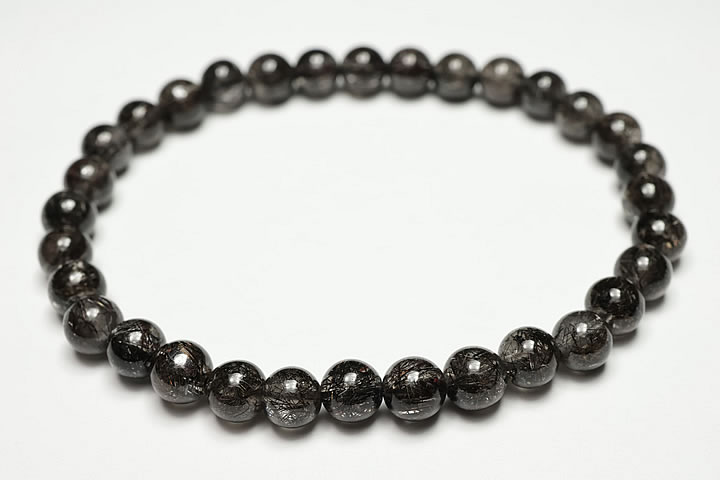 6mmリアルブラックルチルブレスレット ファイナルグレード++++