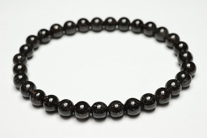 6mmリアルブラックルチルブレスレット ファイナルグレード++++