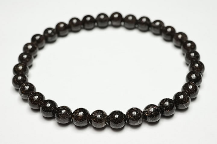 6mmリアルブラックルチルブレスレット ファイナルグレード++++
