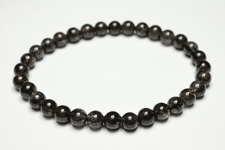 6mmリアルブラックルチルブレスレット ファイナルグレード++++