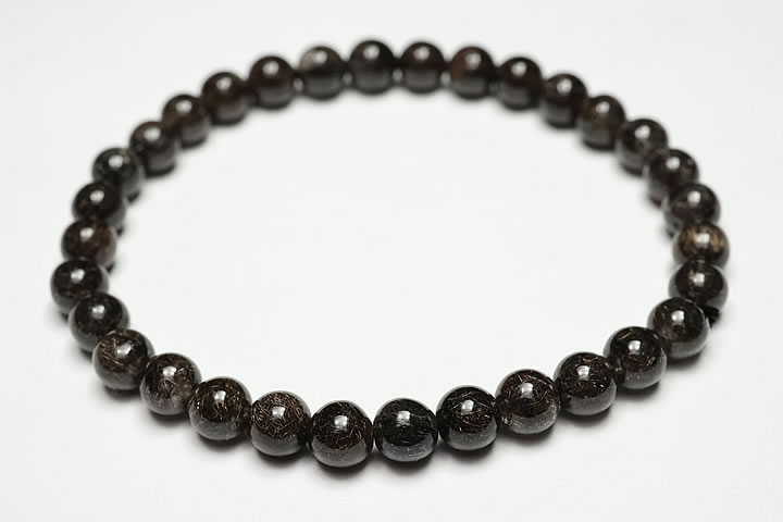 6mmリアルブラックルチルブレスレット ファイナルグレード++++