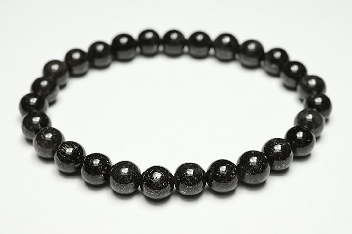 7mmリアルブラックルチルブレスレット ファイナルグレード++++