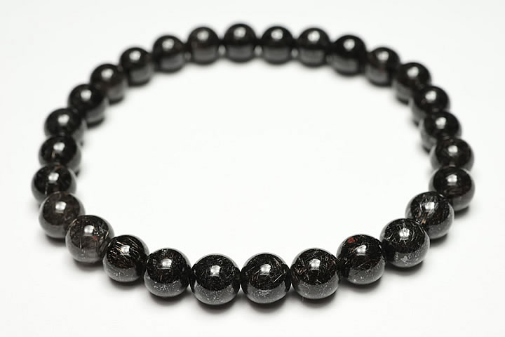 6.5mmリアルブラックルチルブレスレット ファイナルグレード++++