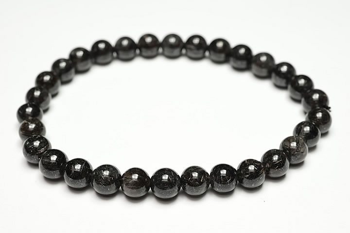 6.5mmリアルブラックルチルブレスレット ファイナルグレード++++